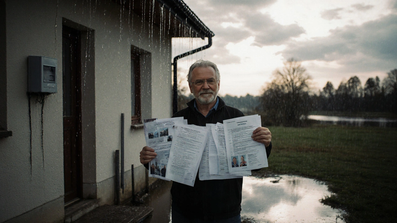 Vlastník předkládá dokumenty o protipovodňových úpravách svého domu v Pardubicích.