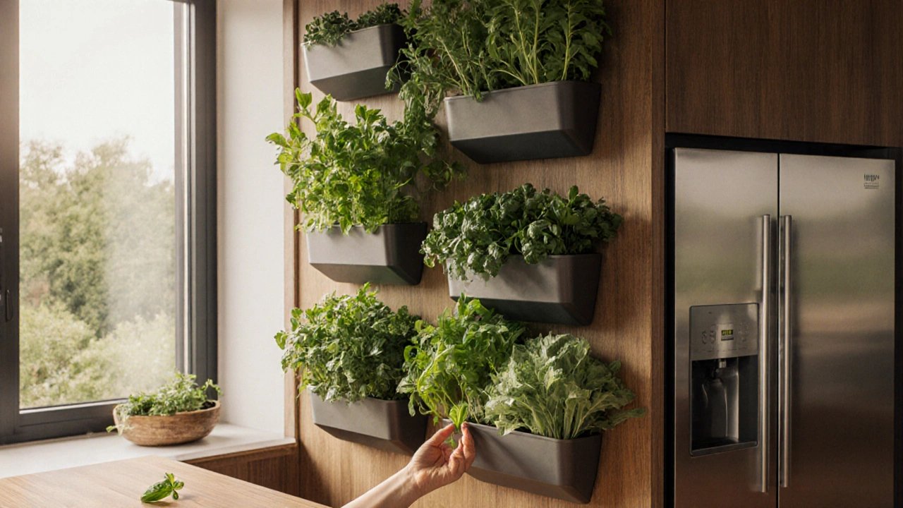 Zelené stěny v kuchyni: jak pěstovat jedlé bylinky a saláty doma