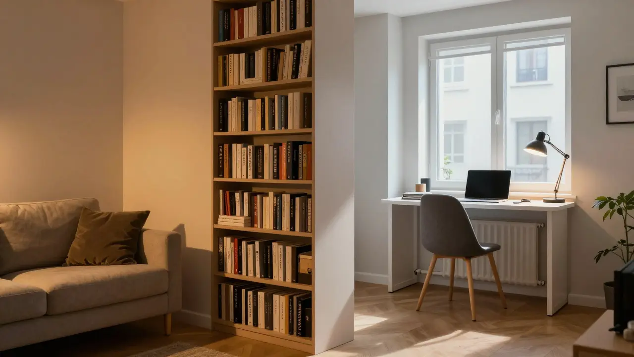 Bariéra mezi pracovní zónou a bytem: jak efektivně vytvořit vizuální zónování