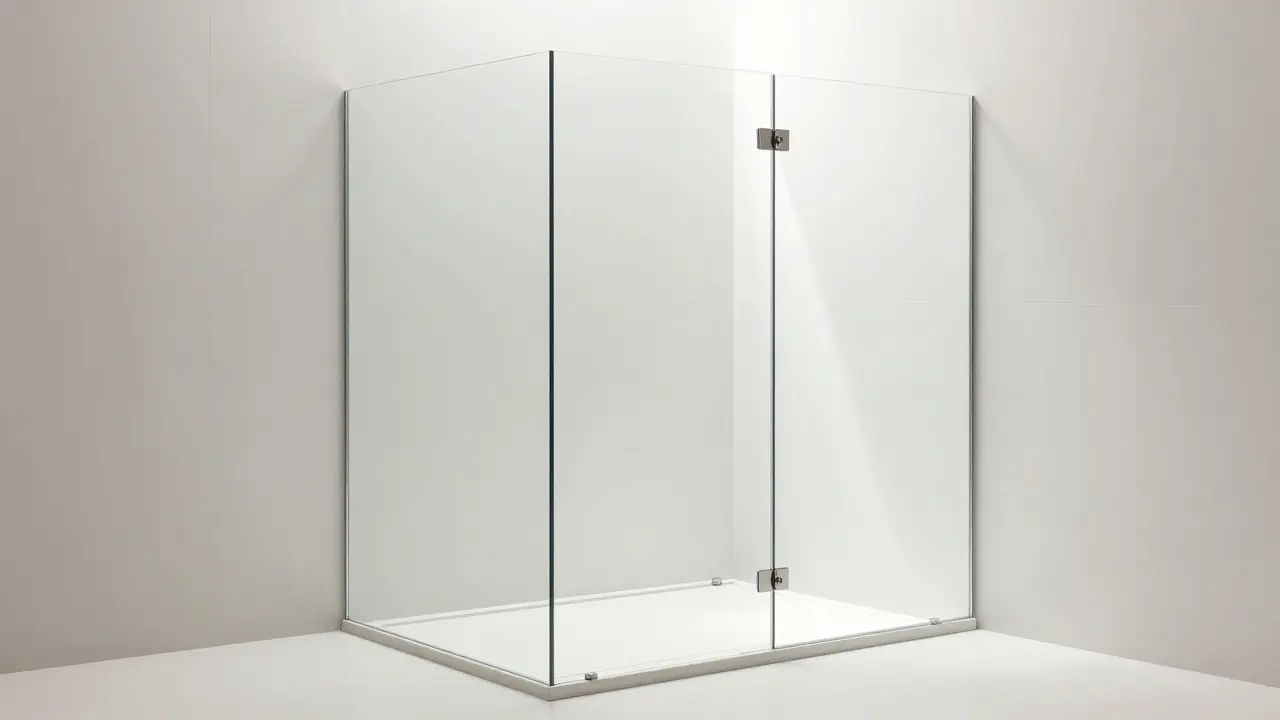 Moderní Walk-In sprcha bez dveří s rámečkovými skleněnými stěnami