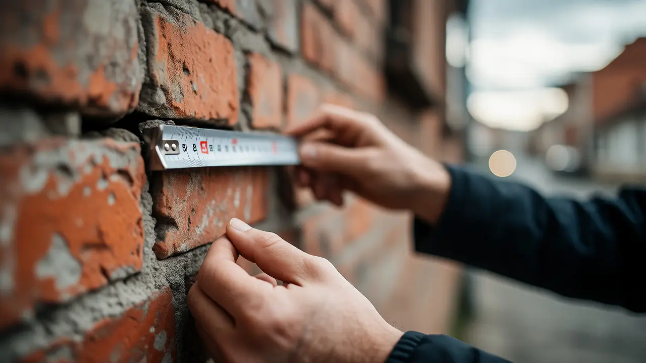 Detailní prohlídka fasády nemovitosti znalcem